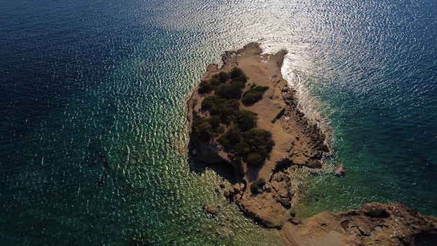 Zdjęcie widok na plażę z wysokiego kąta