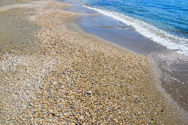 Zdjęcie widok na plażę z wysokiego kąta