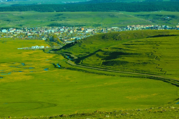 Zdjęcie widok na pole rolnicze