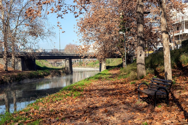 Widok Na Rzekę Litheos W Regionie Trikala Tesalia Grecja