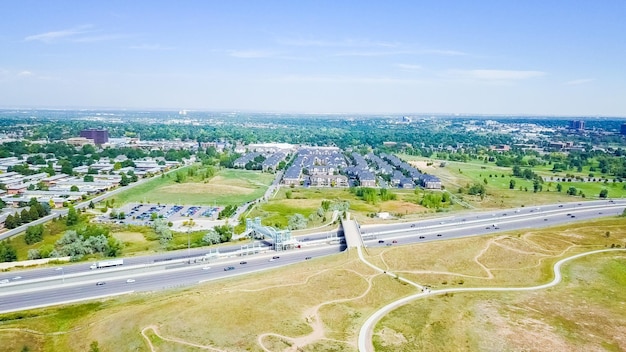 Widok na stację kolejową Dayton w Denver w stanie Kolorado.