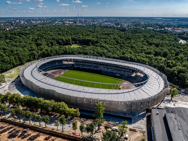 Widok na stadion z góry