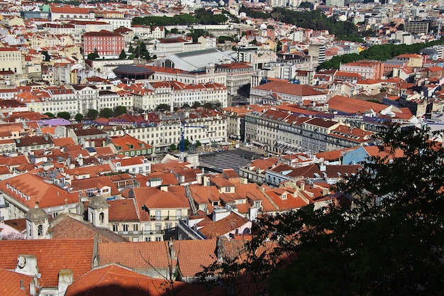 Widok na stare miasto Lizbona, Portugalia