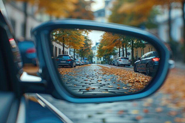 widok na ulicę z samochodu na wycieczce profesjonalnej fotografii