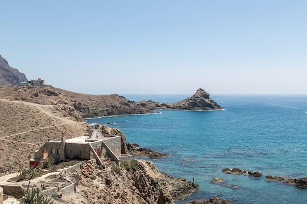 Widok Na Wybrzeże Cabo De Gata Almeria Hiszpania