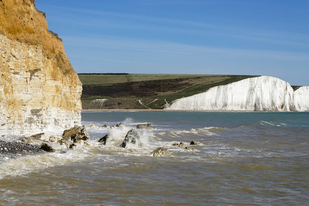 Widok na wybrzeże Sussex z Hope Gap