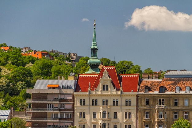 Widok na zabytki w Budapeszcie