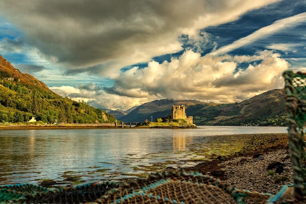 Zdjęcie widok na zamek eilean donan