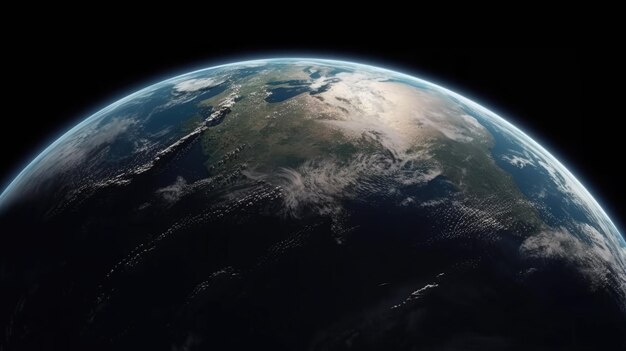 Zdjęcie widok na ziemię z kosmosu dyptyk triptyk