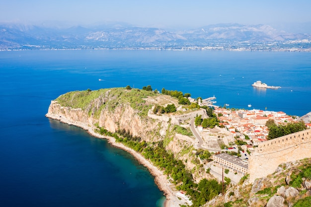 Widok Nafplio w Grecji