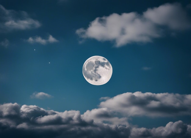 Widok nocnego nieba z księżycem na tle