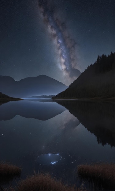 widok nocny pora nocna nocny dzień scena nocna gwiaździsta noc