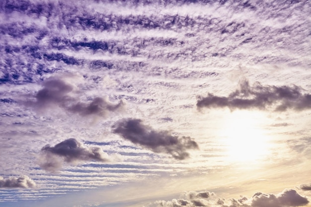 Widok obłoków stratocumulus