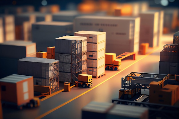 Widok organizacji logistycznej na Smart Warehouse