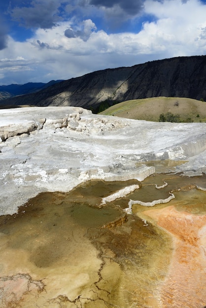 Widok parku narodowego Grand Teton na tle nieba