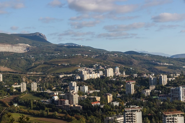 Widok Partenitu na Krymie ze zbocza Ayu Dag