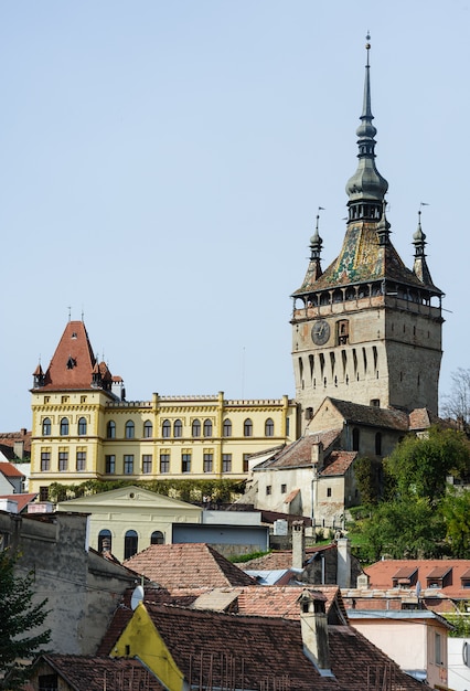 Widok Sighisoara miasteczko, Rumunia