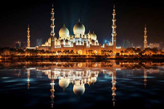 Widok słynnego meczetu szejka Zayeda w Abu Dhabi