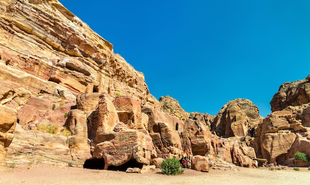 Widok Starożytnych Grobowców W Petrze - Jordania