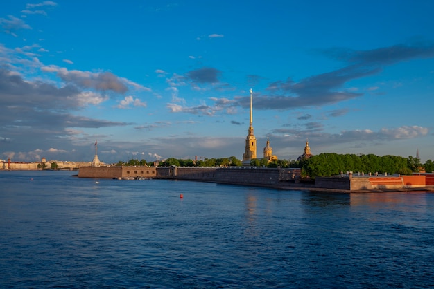 Widok Twierdzy Piotra i Pawła Sankt Petersburg Rosja