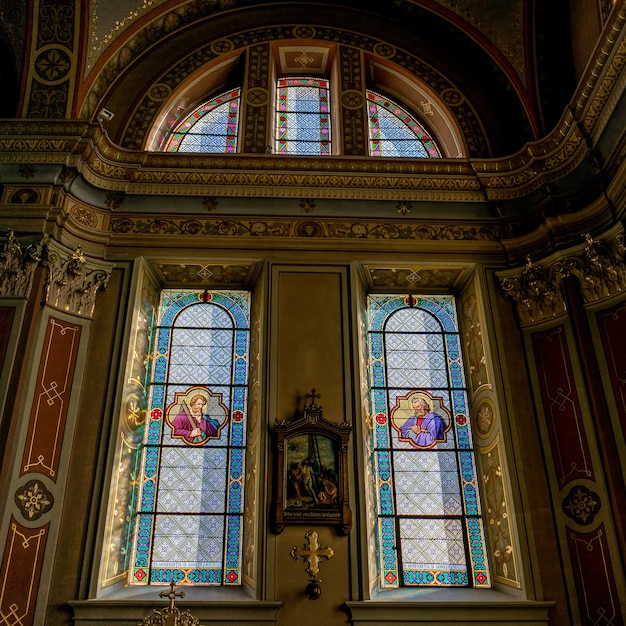 Widok wnętrza kościoła parafialnego w Ortisei