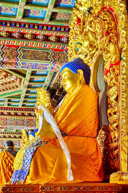 Widok Wnętrza świątyni Yonghegong Lama