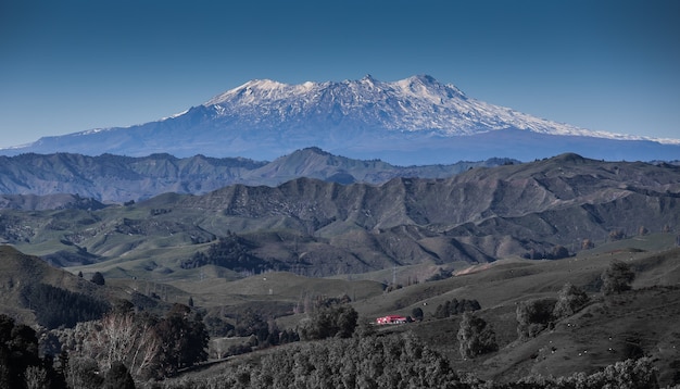 Widok z boku Parku Narodowego Tongariro