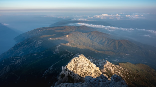 Widok z góry Agion Oros w Grecji