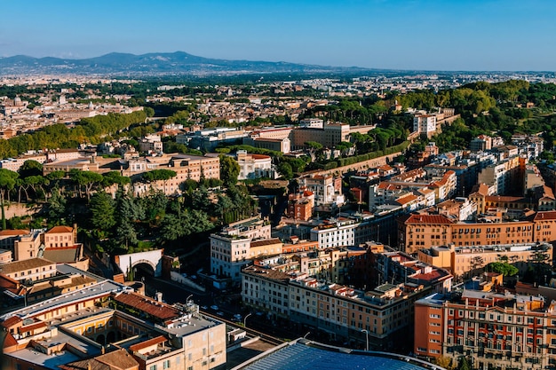 Widok z góry architektura miasta Rzym Włochy
