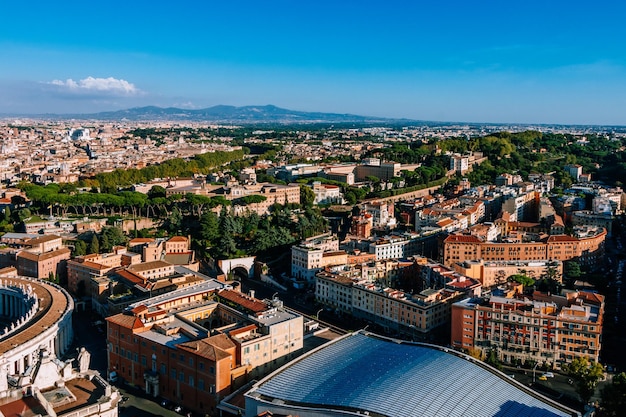Zdjęcie widok z góry architektury miasta rzym włochy
