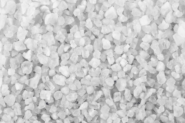 Widok z góry bezbarwna biała sól krystaliczna tekstury