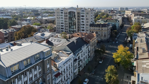 Widok z góry na centralną część miasta Charków