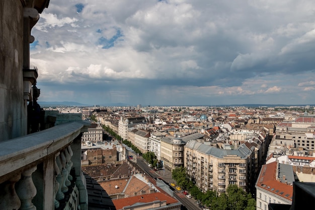 Widok z góry na miasto Budapeszt Węgry