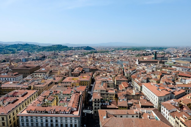 Widok z góry na miasto we Florencji