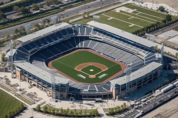 Widok z góry na nowe pole Wrigley.