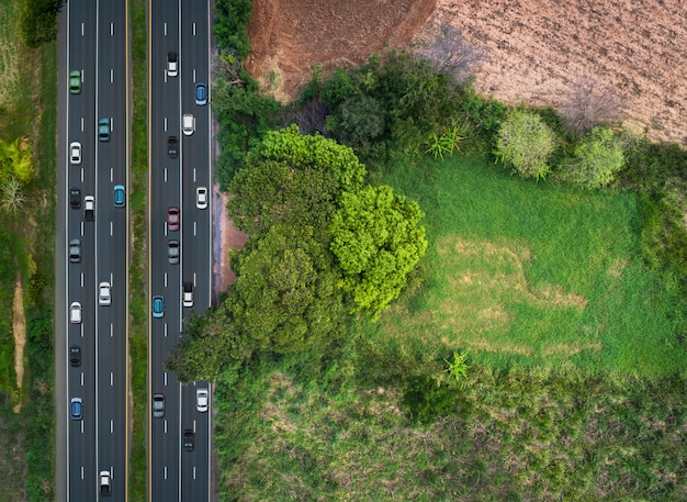 Widok z góry na ruch