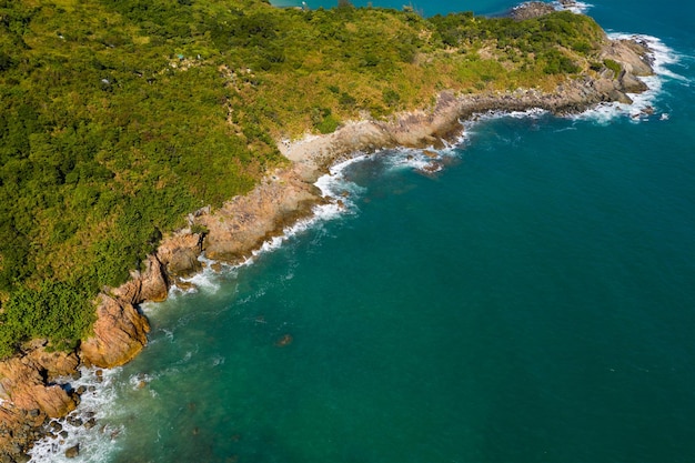 Widok z góry na wyspę Sai Kung Ninepin Group w Hongkongu