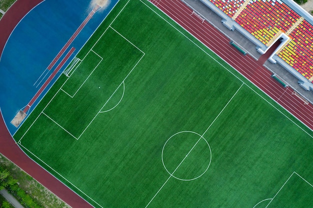 Widok z góry otwartego stadionu