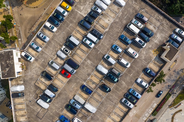 Zdjęcie widok z góry parkingu