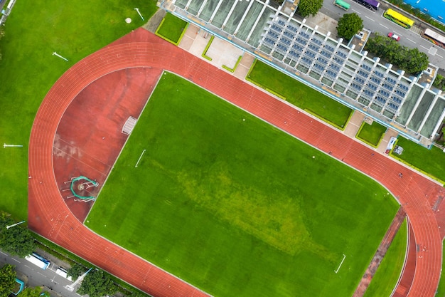 Zdjęcie widok z góry stadionu sportowego