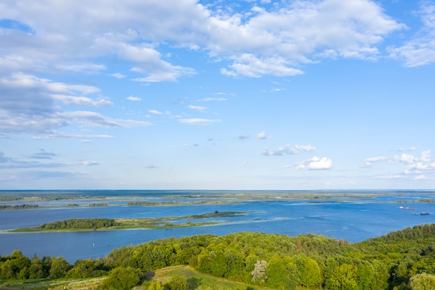 Widok z lotu ptaka Everglades Park Narodowy, Floryda Stany Zjednoczone. Bagna, mokradła.