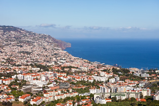 Widok z lotu ptaka Funchal