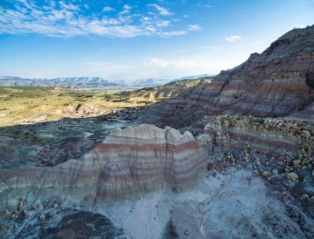 Widok z lotu ptaka gór w Grand Mesa Scenic Byway w pobliżu Grand Junction w stanie Kolorado.