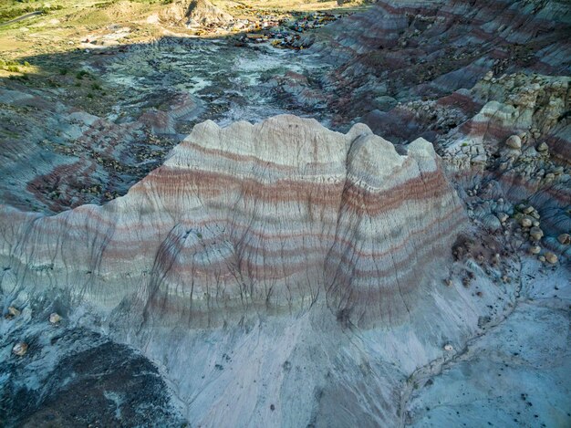 Zdjęcie widok z lotu ptaka gór w grand mesa scenic byway w pobliżu grand junction w stanie kolorado.