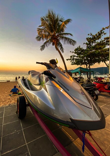 Widok z lotu ptaka jazdy Jetski w Phuket Tajlandia