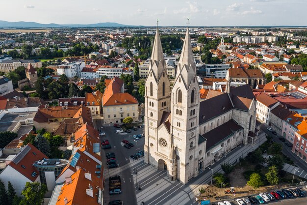 Widok Z Lotu Ptaka Katedry Wiener Neustadt, Austria