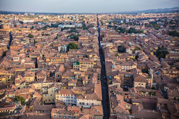 Widok z lotu ptaka miasta Florencja, kafelkowy dach Florencji, Toscana, Włochy