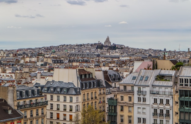 Widok z lotu ptaka miasta Paryż Francja kwiecień
