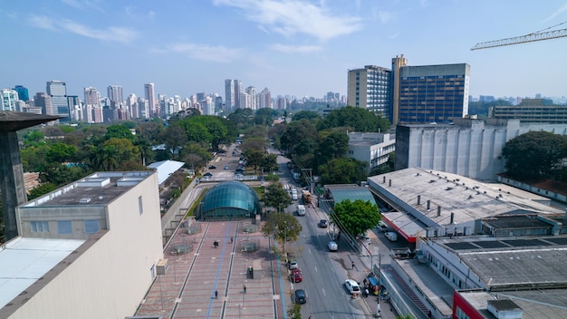 Widok Z Lotu Ptaka Miasta Sao Paulo, Brazylia. W Sąsiedztwie Vila Clementino, Jabaquara.