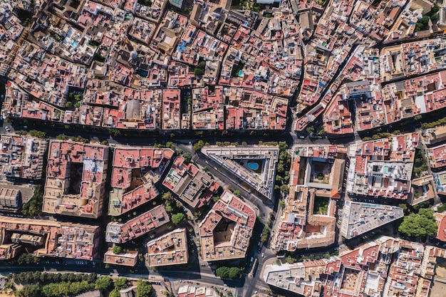Widok z lotu ptaka miasta Sewilla Hiszpania